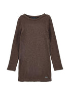 Abito per bambina Monnalisa Kids marrone a coste a maniche lunghe 41H903 8214 0006 MONNALISA KIDS 