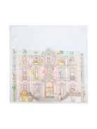 Coperta Monceau Mansion per neonati Atelier Choux azzurra con stampa stile illustrazione CA-CQ-MOM A-U ATELIER CHOUX PARIS KIDS 
