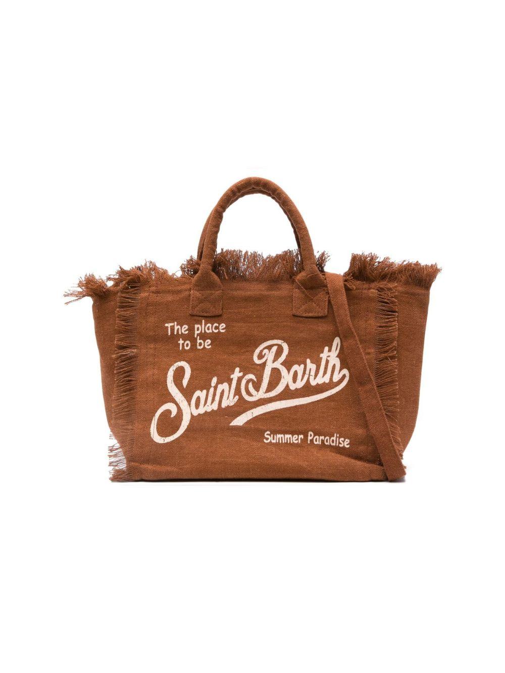 Borsa Colette MC2 Saint Barth marrone con logo sul davanti COL0018 00396L MC2 ST. BARTH KIDS 