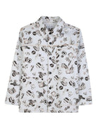 Giacca per bambino The Marc Jacobs Kids bianca con stampa grafica all-over W60789 80B THE MARC JACOBS KIDS 