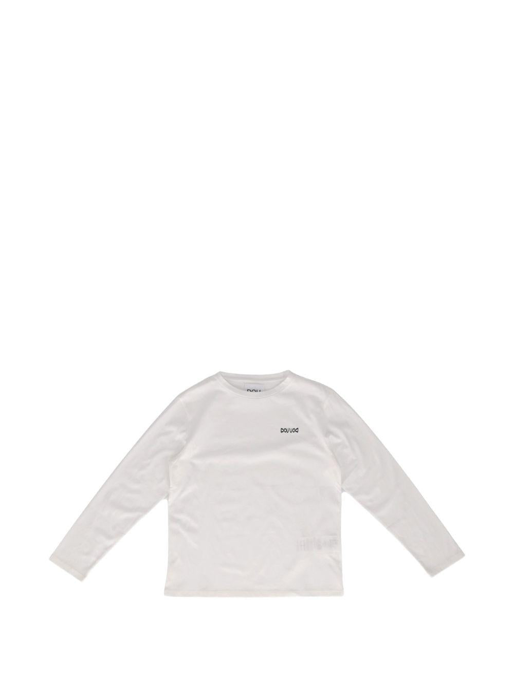 T-shirt per bambino Douuod Kids bianca con logo sul davanti DZ8P20 Z3708 101 DOUUOD KIDS 
