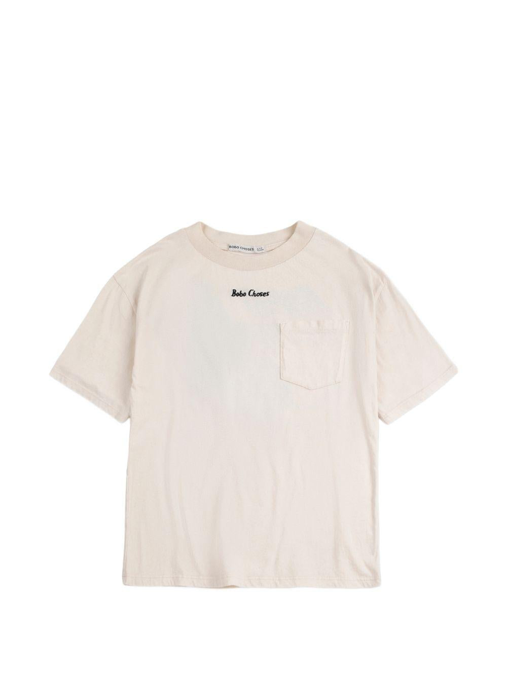 T-shirt per bambino Bobo Choses beige con stampa grafica "Rapid Radish" B126AC019 199 BOBO CHOSES KIDS 