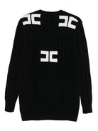 Cardigan per bambina Elisabetta Franchi La Mia Bambina nero con scollo a V EFMA172CFL230 D748 ElISABETTA FRANCHI 