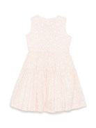 Abito con stampa a fiori per bambina Il Gufo rosa con fodera integrale P25VA319C4138 320 IL GUFO 