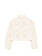 Giubbino per bambina Just Cavalli Kids bianco con logo ricamato sul davanti JGP26138GB PRISTINE JUST CAVALLI KIDS 