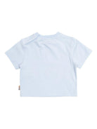 T-shirt per neonato Burberry Kids blu con stampa logo sul davanti 8121188 A2165 BURBERRY KIDS 