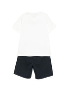 Tuta per bambino Emporio Armani Kids bianco con dettaglio logo EB001621 AF13715 MZ825 EMPORIO ARMANI KIDS 