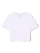 T-shirt con stampa per bambino Dkny Kids bianco con forma a cuore D62311 10P DKNY KIDS 