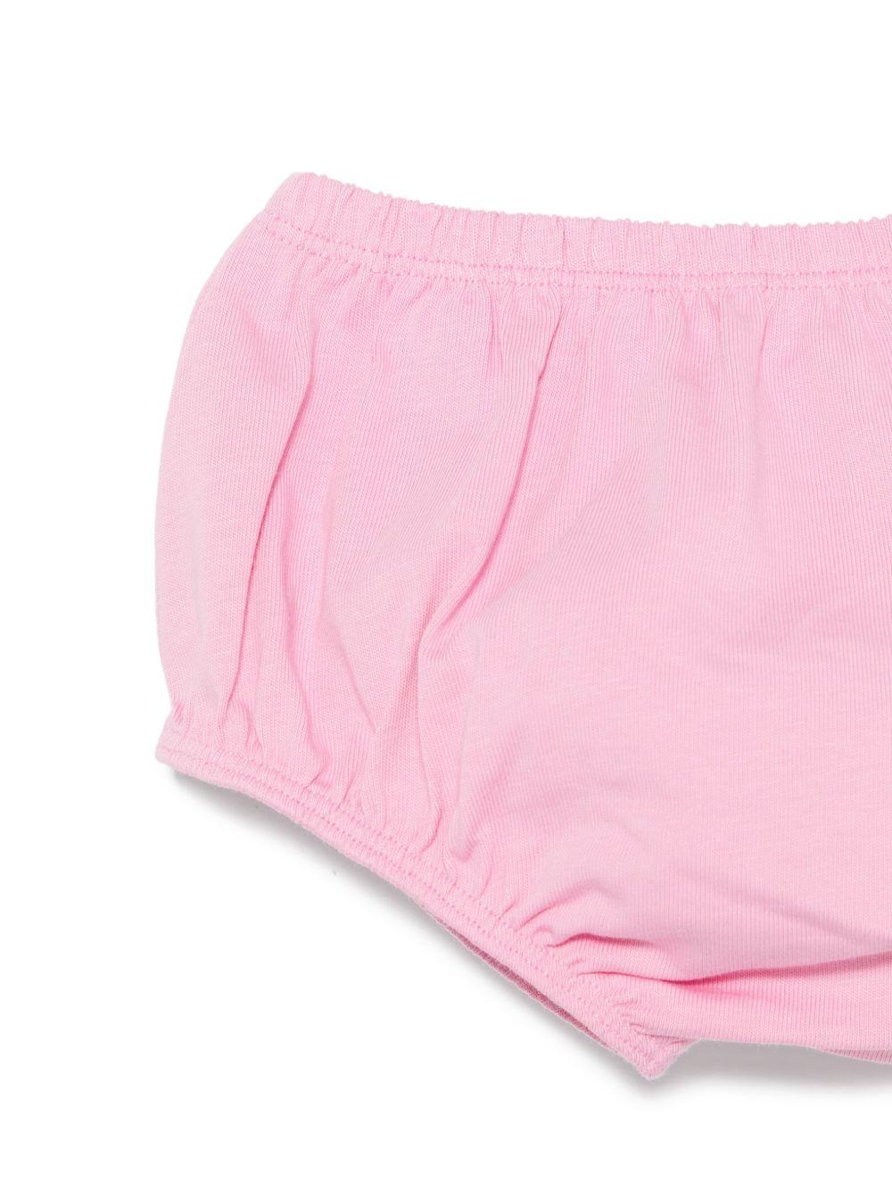 Abito per neonata Balmain Kids rosa con logo sul davanti BY1201 Z3672 552NE BALMAIN KIDS 