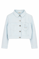 Giubbino per bambina Lanvin Enfant denim con colletto a punta N30354 Z27 LANVIN 
