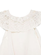 Abito per neonata MAISON AVA bianco con colletto a contrasto MA-SS25-GL02 IVORY MAISON AVA 