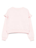 Felpa per bambina Moschino Kids rosa con ruches HDF06DLCA60 50209 MOSCHINO KIDS 