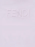 T-shirt per neonato Fendi Kids bianca con logo sul davanti BUI110 7AJ F0TU9 FENDI KIDS 