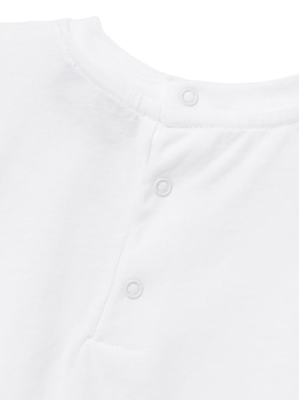 T-shirt per neonata Moschino Kids bianca con stampa orsetto MDM03NLAA02 10101 MOSCHINO KIDS 