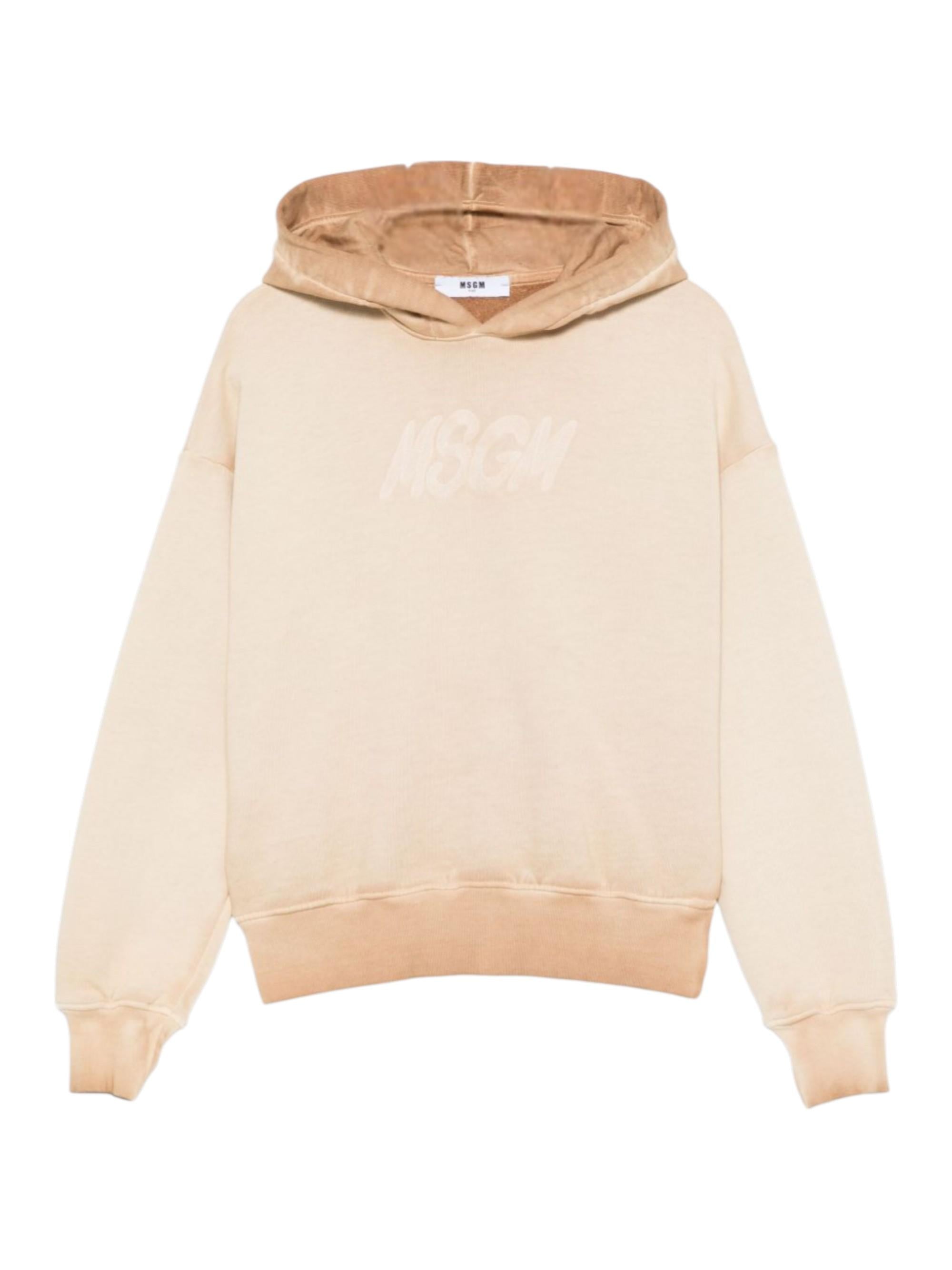 Felpa per bambino MSGM Kids beige con cappuccio F5MSJUHS020 MS030 MSGM KIDS 