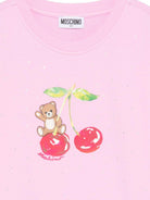 Felpa per bambina Moschino Kids rosa con stampa grafica Teddy Bear HDF06OLDA25 51473 MOSCHINO KIDS 