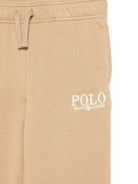 Pantaloni da tuta con logo ricamato per bambino Ralph Lauren Kids beige con caviglie elasticizzate 958155 001 Ralph Lauren kids 