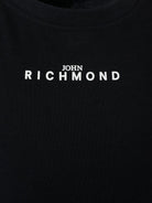 T-shirt per bambino John Richmond Junior nera con logo RBA25010TS BLACK JOHN RICHMOND JUNIOR 
