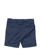 Shorts per neonato Balmain Kids blu con passanti per cintura BY6679 G0197 620 BALMAIN KIDS 