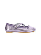 Ballerine per bambina Monnalisa Kids viola con dettaglio fiocco 87H003 8785 0063 MONNALISA KIDS 