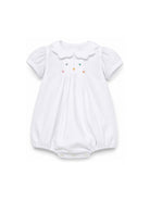 Tutina per neonati Mariella Ferrari bianca con dettagli ricamati PLO13BIS 305 MARIELLA FERRARI KIDS 