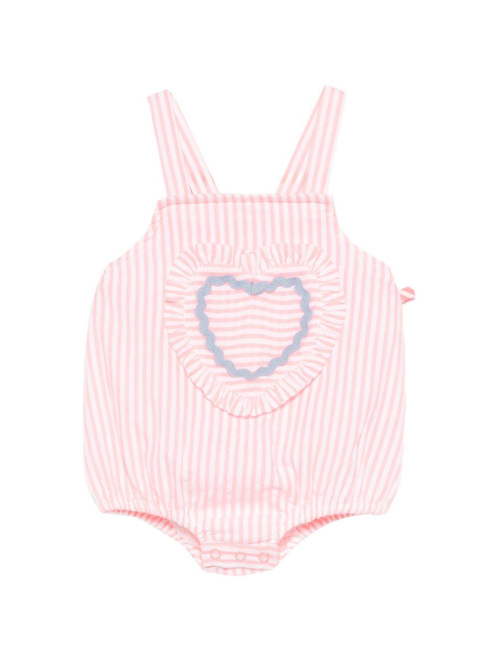 Tutina per neonata Billieblush rosa con design a righe U21797 S21 BILLIEBLUSH KIDS 