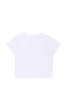 T-shirt per neonati Moschino Kids bianca con motivo Teddy Bear MXM047LAA02 10101 MOSCHINO KIDS 