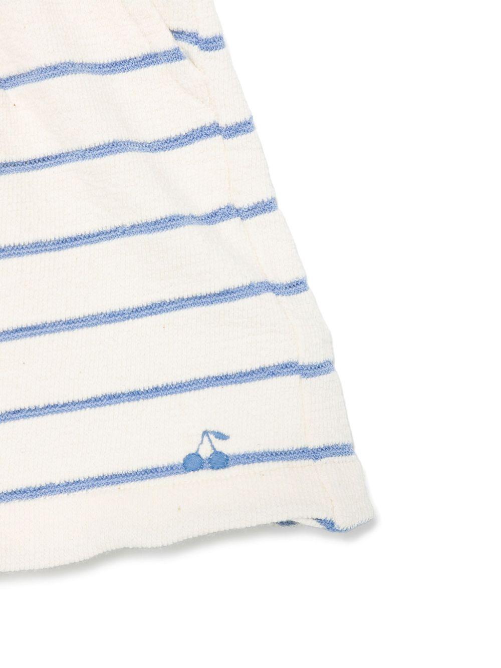 Shorts cornelia per bambina Bonpoint beige con motivo a righe S05GBEK00004 210 BONPOINT KIDS 