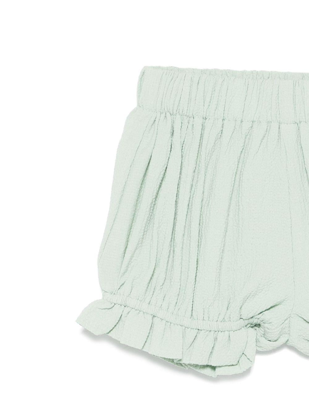 Pantaloncini per neonata Donsje Gwenda verde con orlo con ruches 3038100 00015 DONSJE 