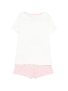 Pigiama per bambina Petit Bateau bianco con stampa grafica sul davanti A0FDF 01 PETIT BATEAU KIDS 