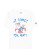 T-shirt per bambino MC2 Saint barth Kids bianca con stampa maialino DNV0001 01962L MC2 ST. BARTH KIDS 