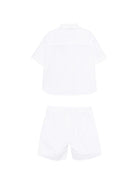 Set camicia e shorts per bambina Moschino Kids bianco con motivo Teddy Bear HDG01LLLA10 10101 MOSCHINO KIDS 