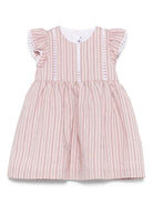 Abito per neonata Il Gufo rosa con motivo a righe verticali P25VM782R1000NB 333 IL GUFO 