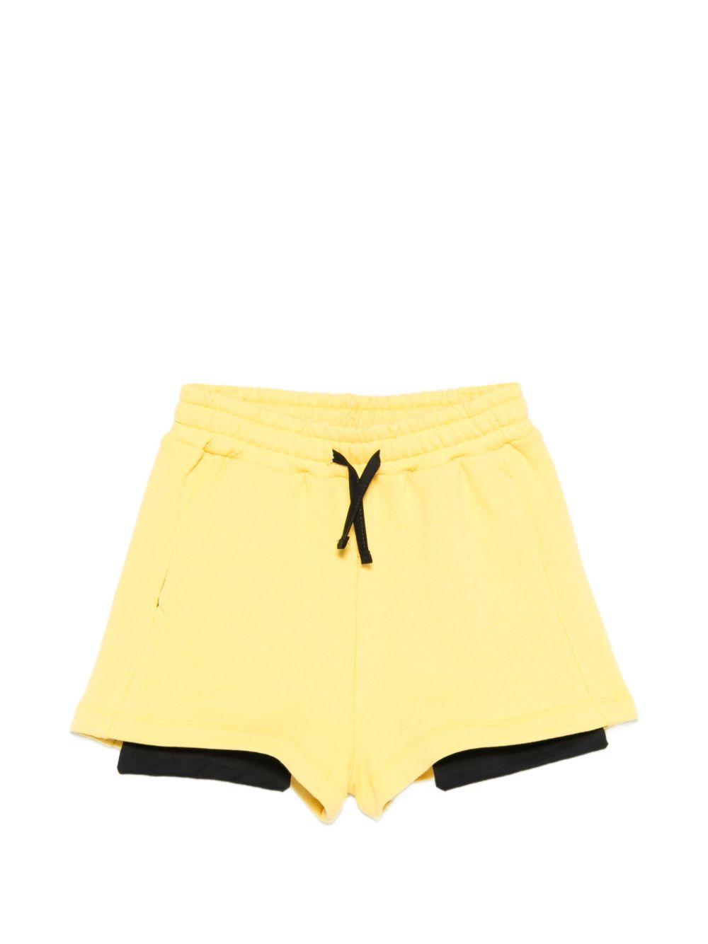 Shorts per bambina MSGM Kids gialli con dettagli a contrasto S6MSJGSH078 MS009 MSGM KIDS 