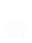 T-shirt per bambina MSGM Kids bianca modello crop S6MSJGTH002 001 MSGM KIDS 