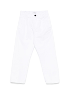 Chino dritti per bambino Paolo Pecora Kids bianco con due tasche posteriori a filetto PP3979 BIANCO PAOLO PECORA KIDS 