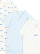 Set di tre body per neonato Petit Bateau multicolore con stampa balene A0GHM 00 PETIT BATEAU KIDS 