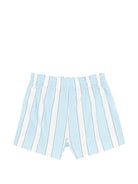 Shorts per bambina MC2 Saint Barth Kids azzurro con motivo a righe MEA001 01419L MC2 ST. BARTH KIDS 