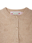 Cardigan per neonata Bonpoint beige con bottoni e motivo a ciliege W05XCAK00008 060 BONPOINT 