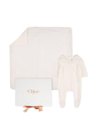 Set copertina e tutina per neonata Chloé Kids bianco con finiture in pizzo C20925 117 CHLOE' KIDS 