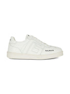Sneaker monocolore per bambini Balmain Kids bianche con logo BX0Q16 Z1574 100 BALMAIN KIDS 