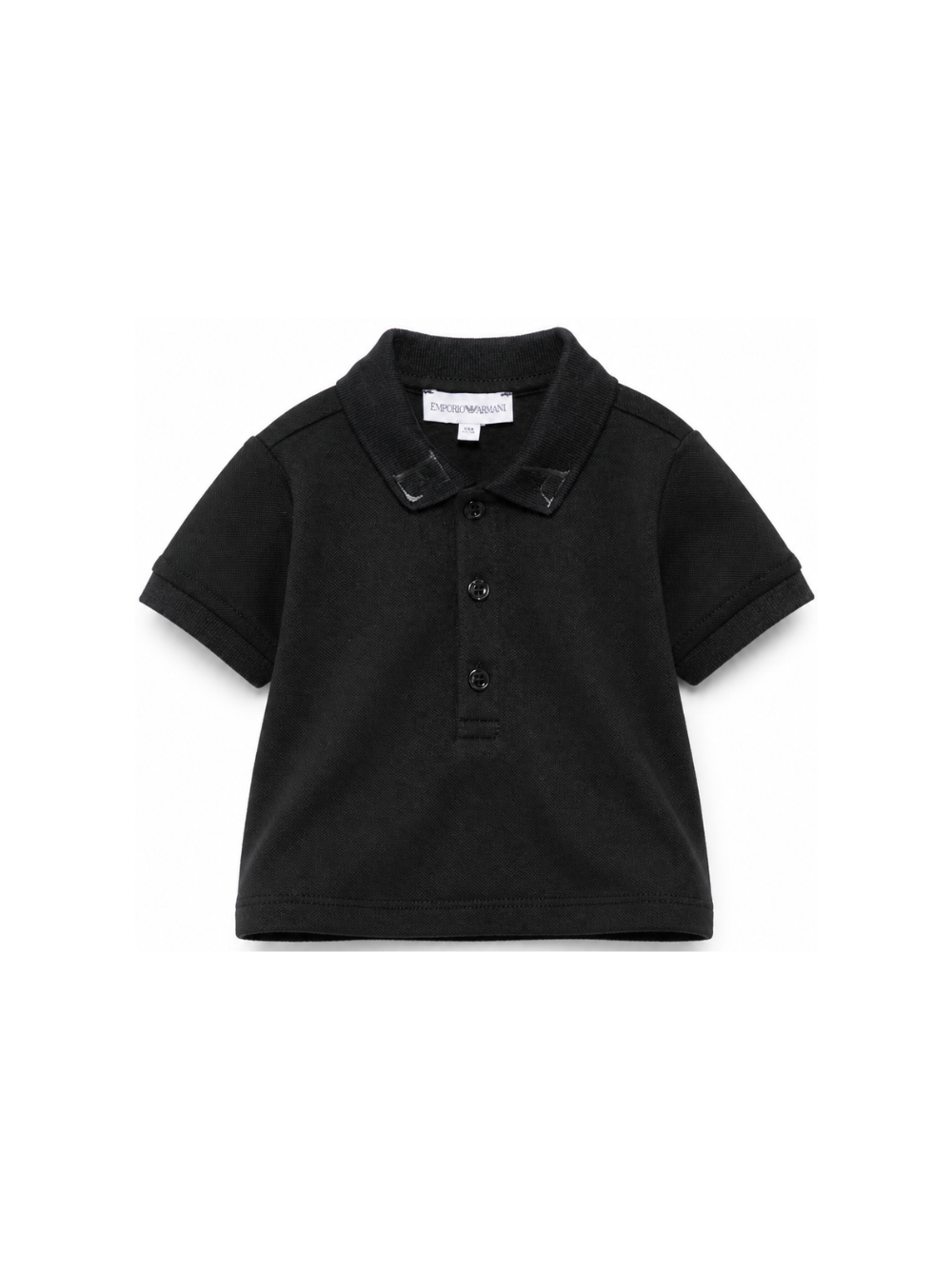 Polo per neonato Emporio Armani Kids nera con stampa sul colletto EB001669 AF28486 UB118 EMPORIO ARMANI KIDS 