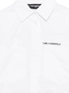 Camicia per bambina Karl Lagerfeld Kids bianca con tasca sul petto Z31117 10P KARL LAGERFELD KIDS 