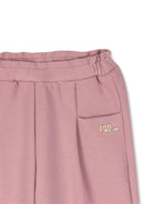 Pantaloni sportivi per neonata Chloè Kids rosa con placca logo C21349 48W CHLOE' KIDS 