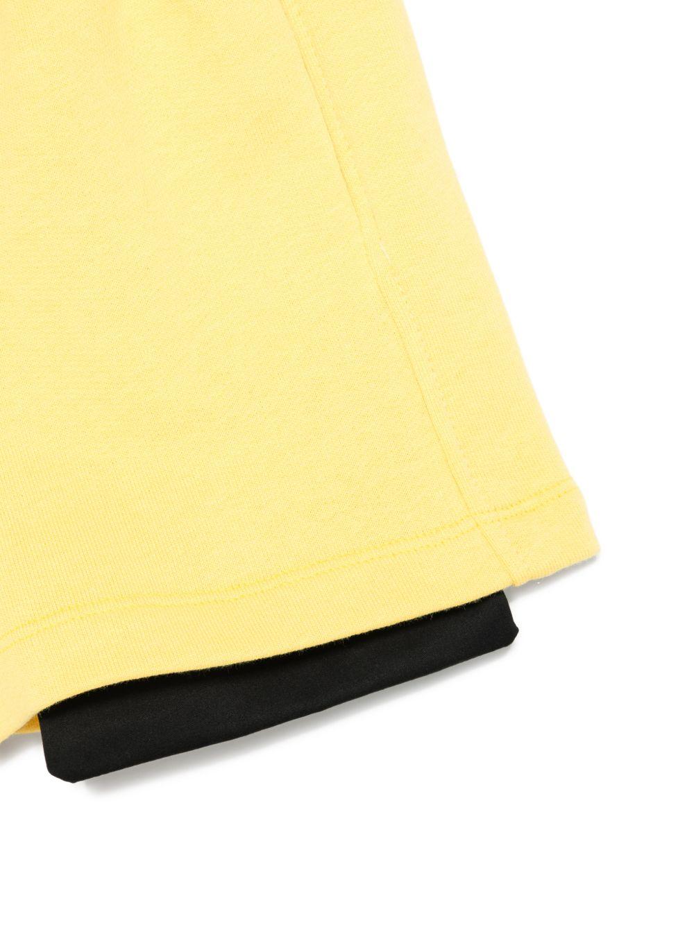 Shorts per bambina MSGM Kids gialli con dettagli a contrasto S6MSJGSH078 MS009 MSGM KIDS 