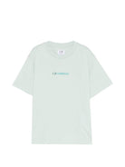 T-shirt per bambino C.P Company kids verde con stampa logo sul davanti CSM002LAA17 41372 C.P.COMPANY KIDS 