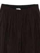 Pantaloni palazzo arricciati Alysi marrone cioccolato a gamba larga 116158 P607 CHOCO ALYSI 