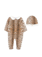 Tutina per neonata Roberto Cavalli Kids animalier con cappello abbinato CLP26018TU MACULA N.H. ROBERTO CAVALLI KIDS 