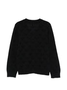 Cardigan Emporio Armani Kids nero con scollo a V EB001620 AF23415 UB118 EMPORIO ARMANI KIDS 
