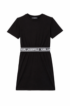 Abito per bambina Karl Lagerfeld Kids nero con banda logo Z31152 09B KARL LAGERFELD KIDS 